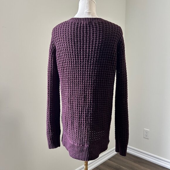 Ardene Purple Chunky Knit Sweater, Size Medium, Good Used Condition - Picture 3 of 11
